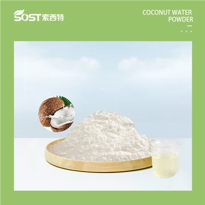Água de coco dissolve pó